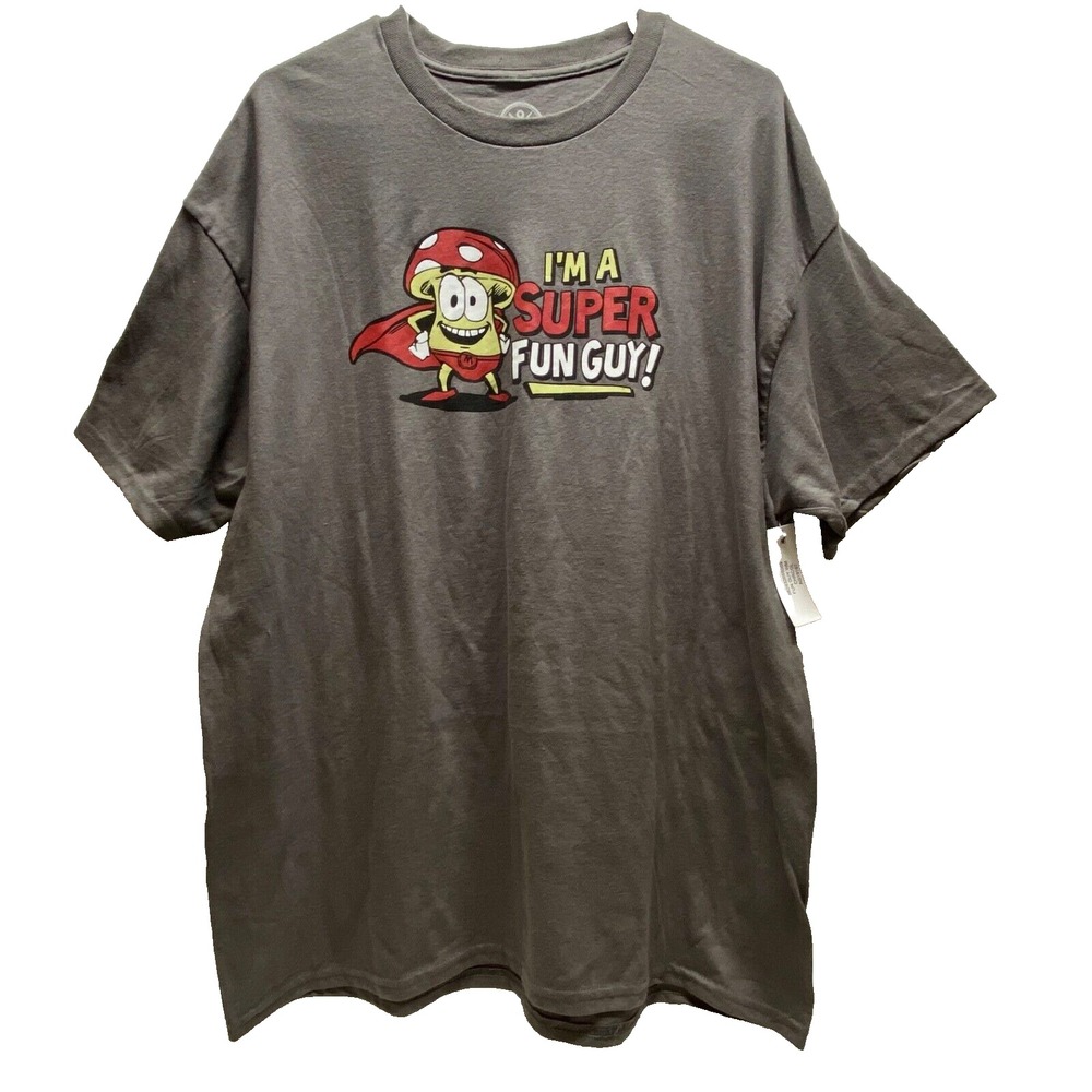 Im A Super Fun Guy Graphic T-Shirt Men's XL Gray Humorous Funny Dad Tee NWT